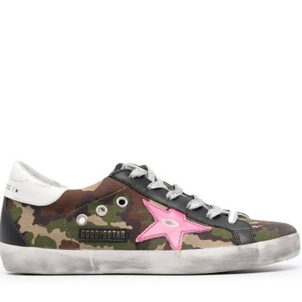 Camo golden goose